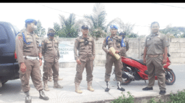 PTI Provos Satpol PP Kabupaten Tangerang Lakukan Pendataan PKL di sekitar proyek Mauk.