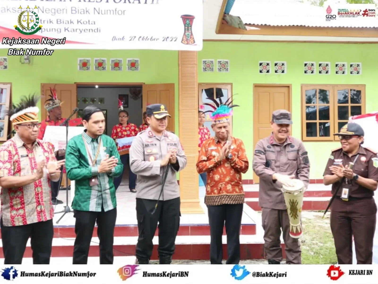 MANTUL...!Peresmian Rumah Restorative Justice di Kampung Karyendi Biak Numfor I Teras Media