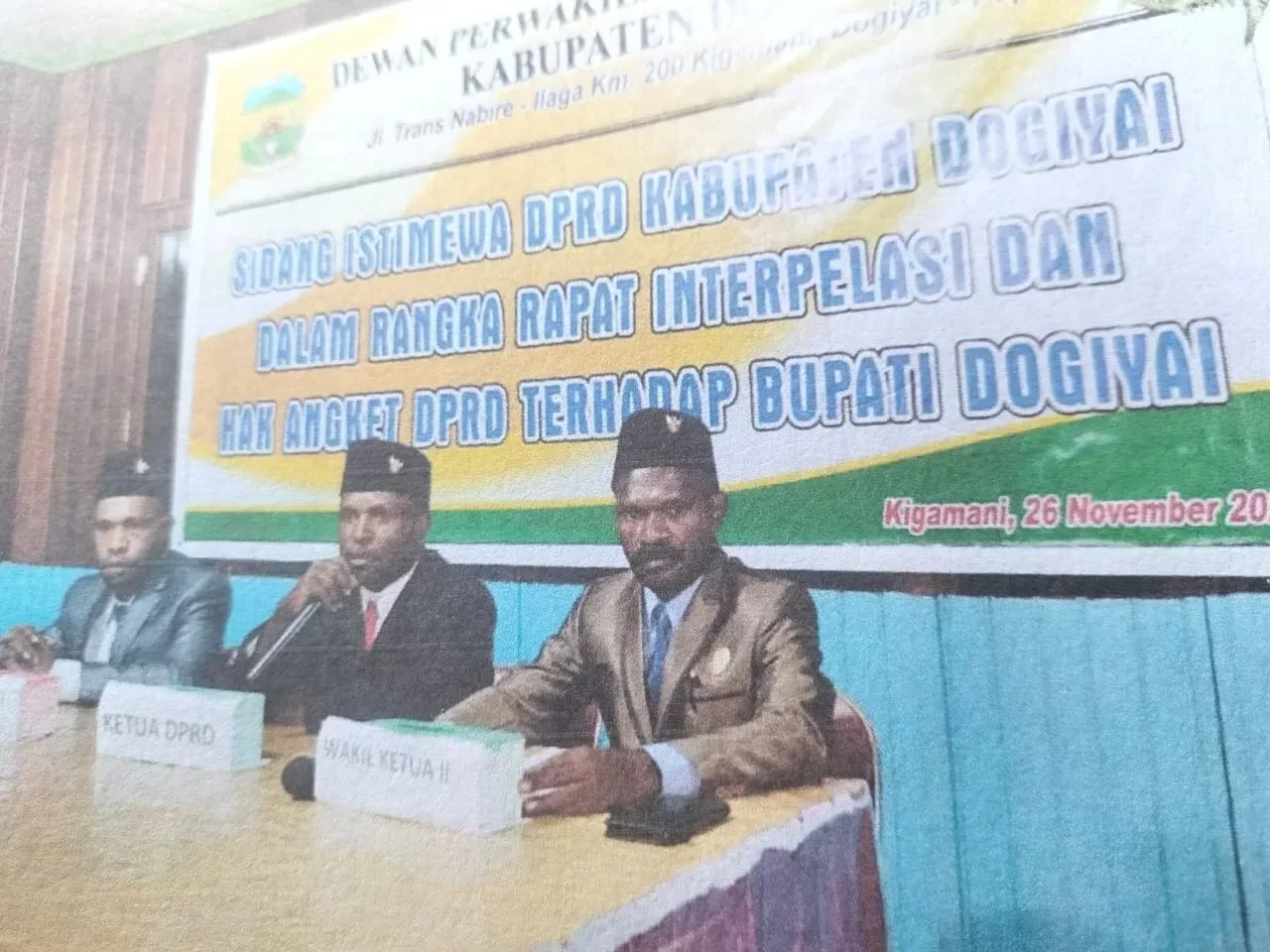 DPRD Kritik Keras Bupati Dogiyai Tak Pernah Hadiri Rapat APBD, Ada Apa