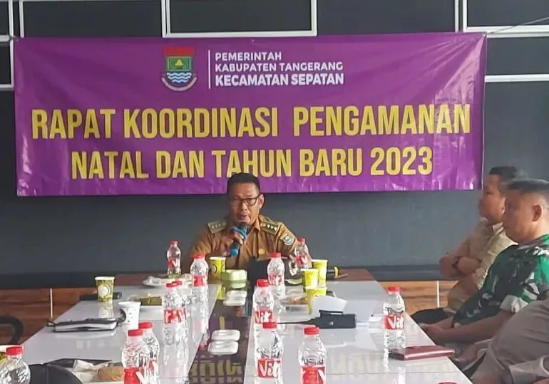 Camat Sepatan Pimpin Rakor Persiapan Pengamanan Nataru 2023 I Teras Media