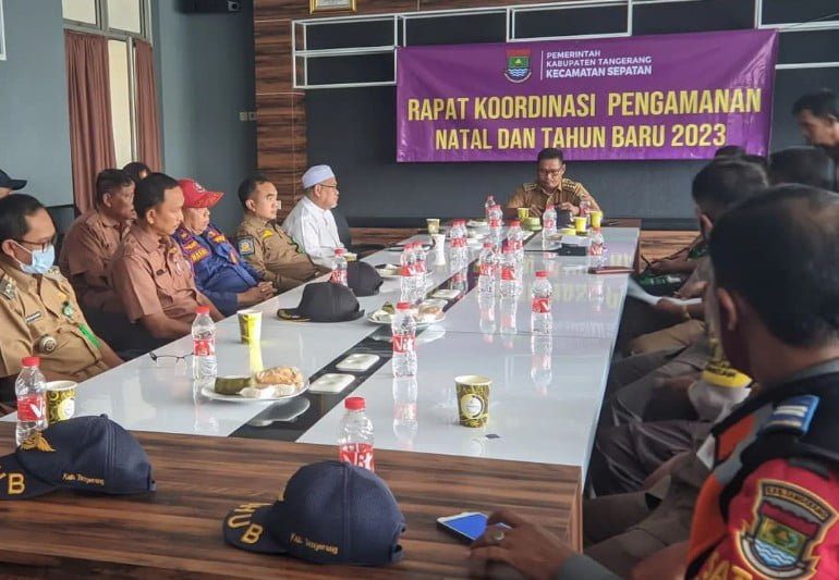 Camat Sepatan Pimpin Rakor Persiapan Pengamanan Nataru 2023 I Teras Media