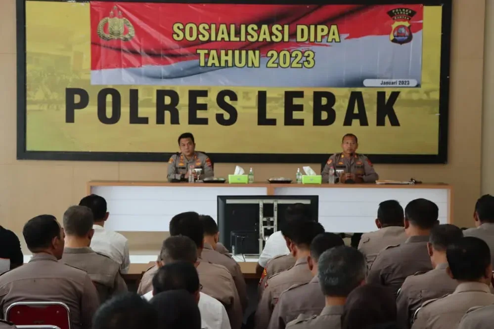 Kapolres Lebak Pimpin Sosialisasi DIPA T.A.2023 Tingkat Polres Lebak I Teras Media