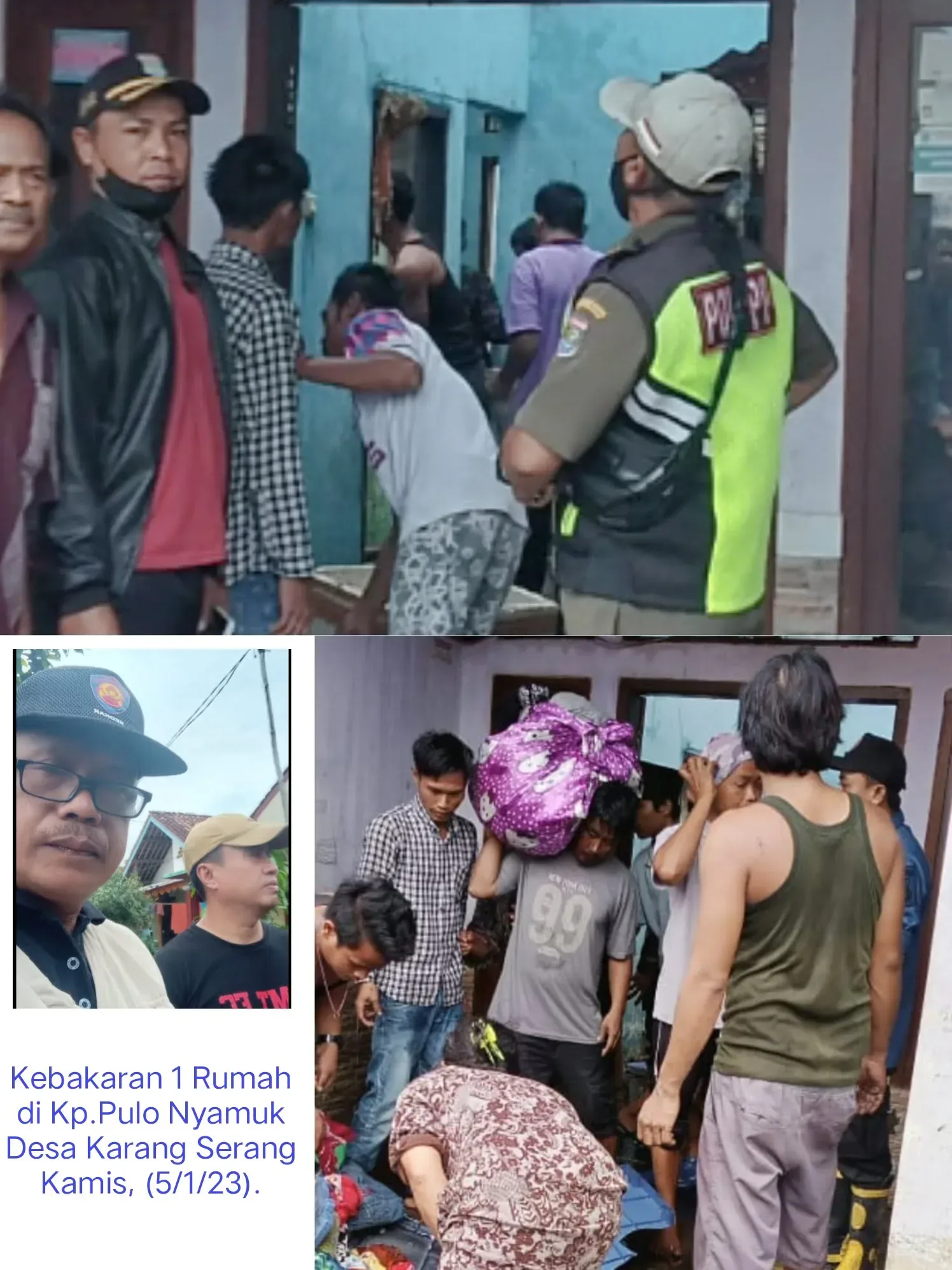 Diduga Konsleting Listrik, 1 Rumah di Kampung Pulo Nyamuk Karang Serang Kebakaran  I Teras Media