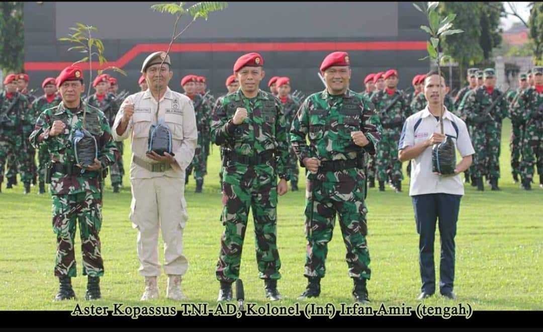 Kopassus Bagikan Bibit Pohon, Irfan Amir : Satu Pohon Seribu Manfaat I Teras Media