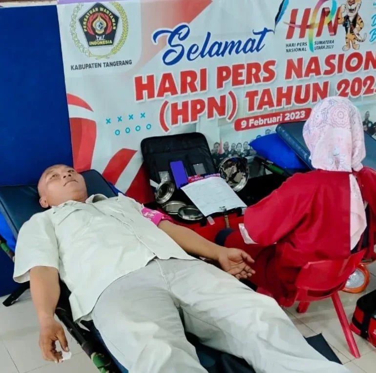 Sambut HPN 2023, PWI Gandeng PMI Gelar Baksos Donor Darah I Teras Media