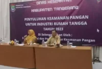 Dinkes Kabupaten Tangerang Berikan Penyuluhan Tentang Keamanan Pangan pada IRTP yang di selenggarakan pada tanggal 28 sampai dengan 1 maret 2023 di Hotel Lemo Tangerang. T