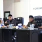 Rakor Forkopimda Tangerang Terkait Stok dan Sembako di Bulan Ramadhan di GSG Puspemkab Tangerang, Kamis (16/3/23).