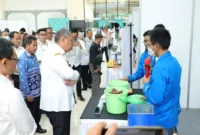 Wali Kota Tangerang Selatan Benyamin Davnie Secara Resmi Buka lomba inovasi teknologi tepat guna ke-XI tingkat Kota tahun 2023 di Plaza Puspemkot Tangsel pada Rabu (15/03/2023).