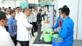 Wali Kota Tangerang Selatan Benyamin Davnie Secara Resmi Buka lomba inovasi teknologi tepat guna ke-XI tingkat Kota tahun 2023 di Plaza Puspemkot Tangsel pada Rabu (15/03/2023).