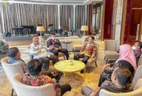 Keterangan foto : Kepala Kantor Kementerian Hukum dan Ham Jawa Barat, R Andika Prasetya saat menerima undangan lintas sektor, Selasa (28/3/2023)