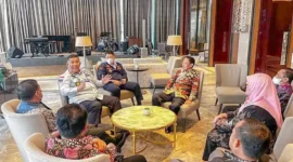 Keterangan foto : Kepala Kantor Kementerian Hukum dan Ham Jawa Barat, R Andika Prasetya saat menerima undangan lintas sektor, Selasa (28/3/2023)