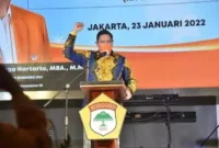 Keterangan foto : Ketua Bidang Hubungan Luar Negeri DPP Partai Golkar Dave Akbarshah Fikarno Laksono, Jumat (31/3/2023)