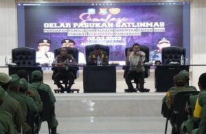 Satpol PP Simulasi Apel Gelar Pasukan Persiapan Pemilu I Teras Media