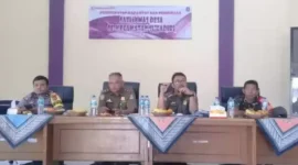 Foto: Peningkatan Kapasitas dan Pembinaan Satlinmas Desa se-Kecamatan Sukadiri pada Senin (20/3). 