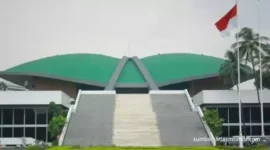 Gedung DPR RI/MPR RI Yang bertempat di Jalan Gatot Subroto Jakarta, Sabtu(18/3/2023) 