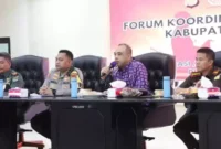 Forkopimda Kabupaten Tangerang menjelang Hari Buruh 1 Mei 2023, di GSG Puspemkab Tangerang, Kamis (27/4/23)