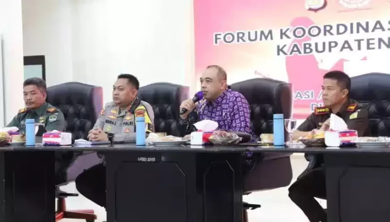 Forkopimda Kabupaten Tangerang menjelang Hari Buruh 1 Mei 2023, di GSG Puspemkab Tangerang, Kamis (27/4/23)