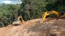 Keterangan foto : Kegiatan Pertambangan di Kutai Barat, Selasa (4/4/2023)