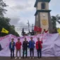 Keterangan foto : Demo HUT ke 149 Pandeglang, Selasa (4/4/2023)