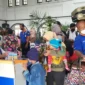 Keterangan foto : Penumpang PT KAI yang akan mudik menjelang Idul Fitri 1444 Hijriah, Kamis (20/9/2023)
