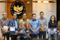 Keterangan foto : Menteri Koordinator bidang Politik, Hukum, dan Keamanan (Menko Polhukam), Mahfud MD, Jumat (14/4/2023)
