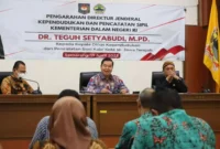 Keterangan foto : Dirjen Dukcapil Kemendagri Teguh Setyabudi melaksanakan kunjungan kerja efektif ke Semarang pada Kamis (13/4/2023).