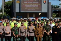 Pasukan operasi Ketupat maung 2023 Polda Banten Gelar Apel khusus Pengamanan Mudik Lebaran 1444 H, (Senin, 17/4/2023) 