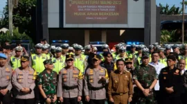 Pasukan operasi Ketupat maung 2023 Polda Banten Gelar Apel khusus Pengamanan Mudik Lebaran 1444 H, (Senin, 17/4/2023) 