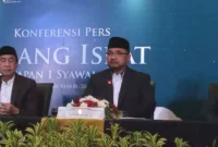 Keterangan foto : Menteri Agama, Yaqut di Gedung Bimbingan Masyarakat (Bimas) Islam, Jakarta, Kamis (20/4/2023).