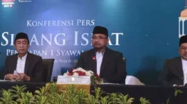 Keterangan foto : Menteri Agama, Yaqut di Gedung Bimbingan Masyarakat (Bimas) Islam, Jakarta, Kamis (20/4/2023).