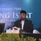 Keterangan foto : Menteri Agama, Yaqut di Gedung Bimbingan Masyarakat (Bimas) Islam, Jakarta, Kamis (20/4/2023).