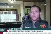 Keterangan foto ; Kasat Reskrim Polres Pandeglang, AKP Shilton, Jumat (14/4/2023)