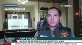 Keterangan foto ; Kasat Reskrim Polres Pandeglang, AKP Shilton, Jumat (14/4/2023)
