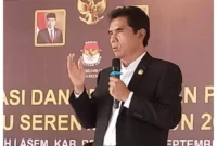 Anggota DPR RI Riyanta S.H dalam acara diskusi bertema sosialisasi, (Minggu, 9/4/2023)