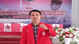 Keterangan foto : Mantan Ketua GMNI Provinsi Banten, Indra Patiwara, Senin, (12/4/2023)