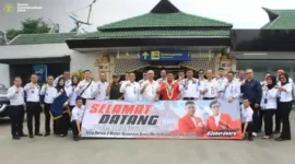 Keterangan foto : Acara penyambutan yang penuh antusiasme ini menunjukkan dukungan kuat dari Kemenkumham Jabar terutama Rutan Bandung kepada para atlit yang berhasil mengharumkan Indonesia, Kamis (4/5/2023)