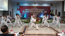 Rutan Kelas 1 Bandung Kemenkumham Jabar Persembahkan Seni Bela Diri Di Hari Bakti Pemasyarakatan Ke 59,(Selasa, 2/5/2023) 