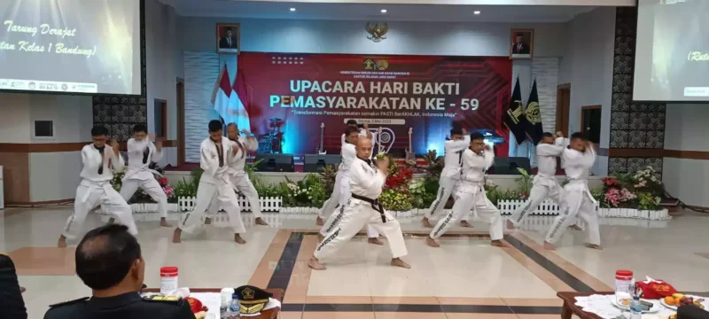 Rutan Kelas 1 Bandung Kemenkumham Jabar Persembahkan Seni Bela Diri Di Hari Bakti Pemasyarakatan Ke 59,(Selasa, 2/5/2023) 