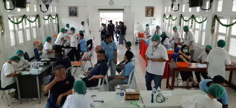 Keterangan foto : Lembaga Pemasyarakatan Khusus Kelas IIA Gunung Sindur menggelar Pengobatan Kesehatan Bekerja sama dengan Mitra Pembinaan GPIB Jemaat 