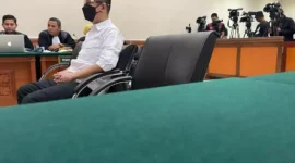 Keterangan foto : Pengadilan Negeri (PN) Jakarta Barat menggelar sidang vonis Eks Kapolres Bukittibggi AKBP Dody Prawiranegara, Rabu (10/5/2023)