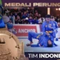Pegawai Lembaga Pemasyarakatan (Lapas) Kelas II B Tabanan, Bali, Efrie Surya Perdana, mempersembahkan medali perunggu untuk Indonesia di ajang SEA Games 2023 Kamboja, (Rabu, 10/5/2023) 