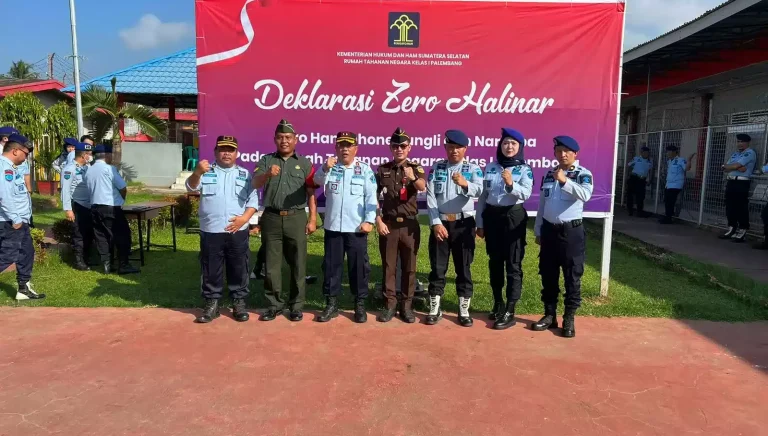 Zero Halinar Palembang Bersama Zero Halinar, Rutan I Palembang Gaungkan Komitmen Untuk Lebih Maju I Teras Media