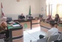Pembimbing Kemasyarakatan (PK) Bapas Subang, Srikanti, melaksanakan pendampingan anak di Pengadilan Negeri Subang, (Selasa, 16/5/2023)