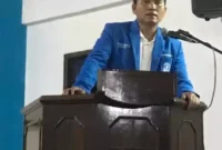 Keterangan foto : Rapen Agustinus AM Sinaga, dari arena Kongres XII GAMKI di Kota Ambon, Maluku, Kamis malam (18/05/2023)