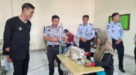 Kepala Lembaga Pemasyarakatan (Lapas) Kelas IIB Indramayu melaksanakan kunjungan kerja ke Balai Latihan Kerja (BLK), (Selasa, 23/5/2023) 