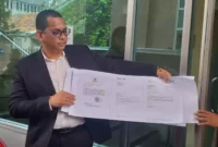 Keterangan foto : Kuasa hukum PT Bumi Gas Energi (BGE), Khersna Guntarto usai sidang di KIP, Selasa (30/5/2023)
