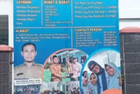 Keterangan Poto : Papan Informasi PPDB SKh Negeri 01 Lebak Tahun ajaran 2023 - 2024