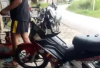 Poto : Kendaran Siswa SMPN 1 Cibadak yang nyaris di gondol maling di parkiran sekolah