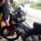 Poto : Kendaran Siswa SMPN 1 Cibadak yang nyaris di gondol maling di parkiran sekolah