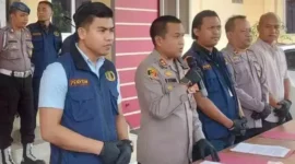 Kapolres Lebak, AKBP Wiwin Setiawan saat konferensi pers, Senin (15/5/2023)